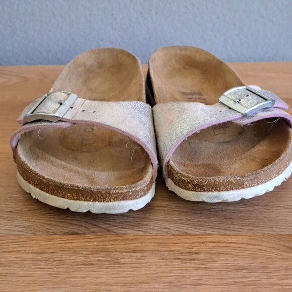 Birkenstock Women’s 39 EU 8 Narrow Papillo Madrid Silver Glitter Slip-On Buckle - Picture 2 of 10